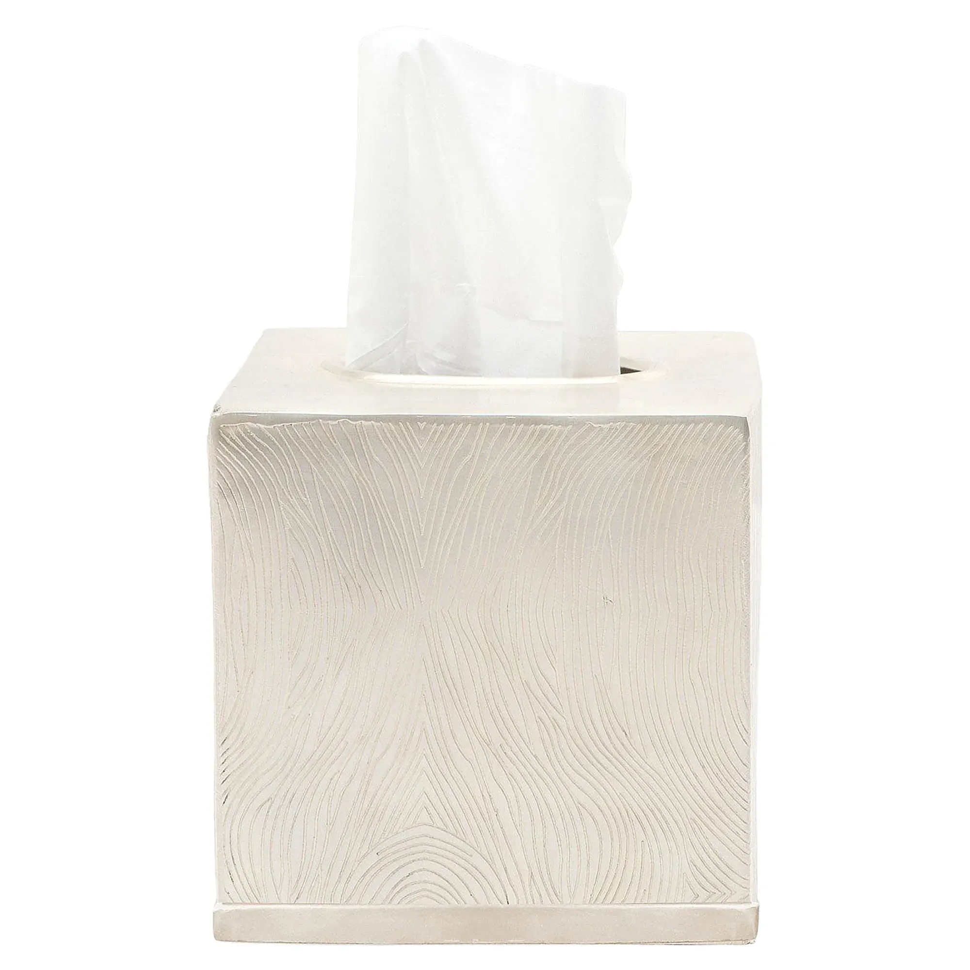 Humbolt Hollywood Tissue Box - Silver, Metal