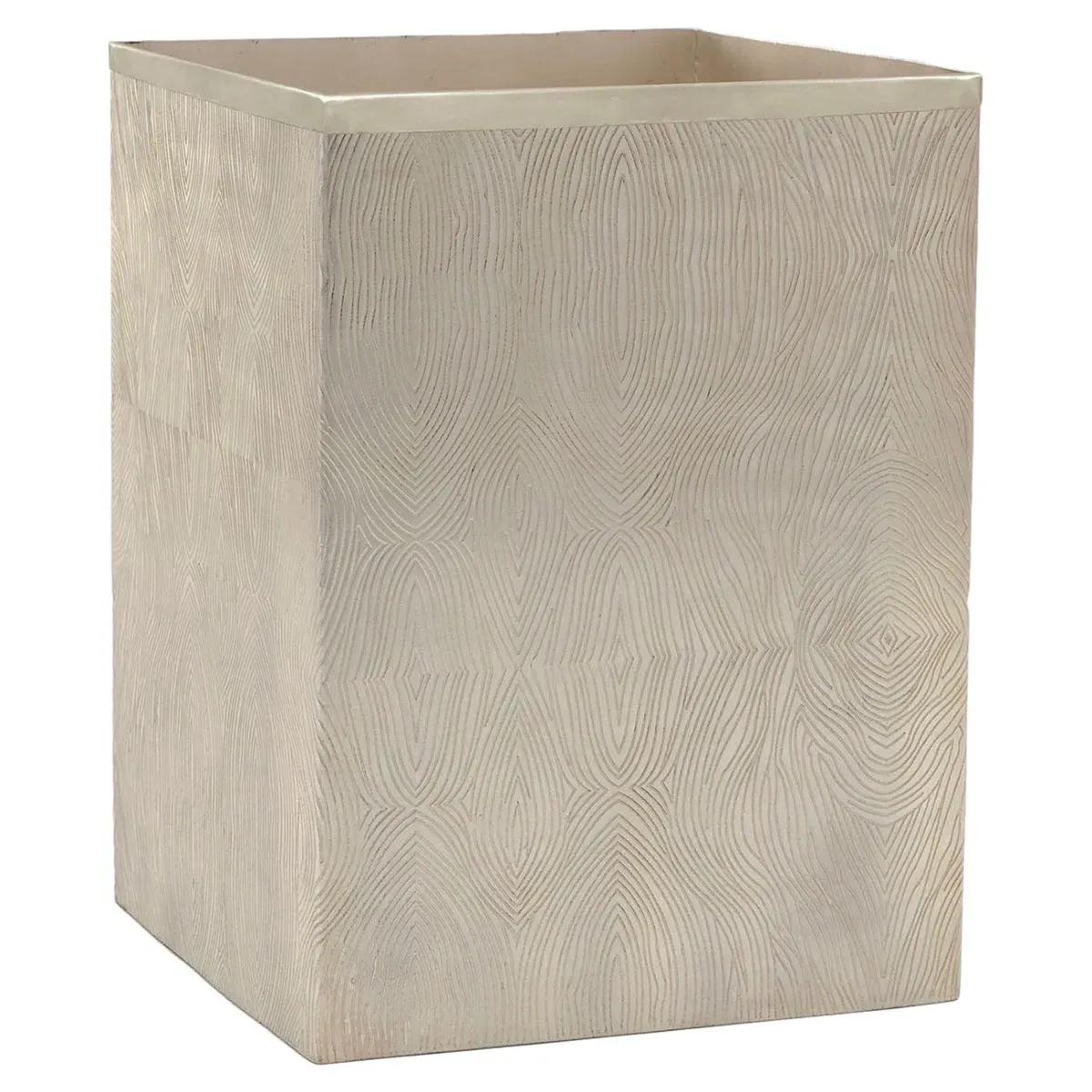 Humbolt Hollywood Waste Basket - Silver, Metal