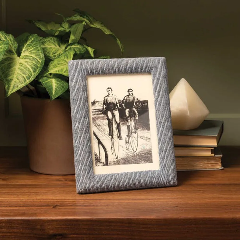 Kemi 8x10 Photo Frame - Light Blue, Cotton Jute