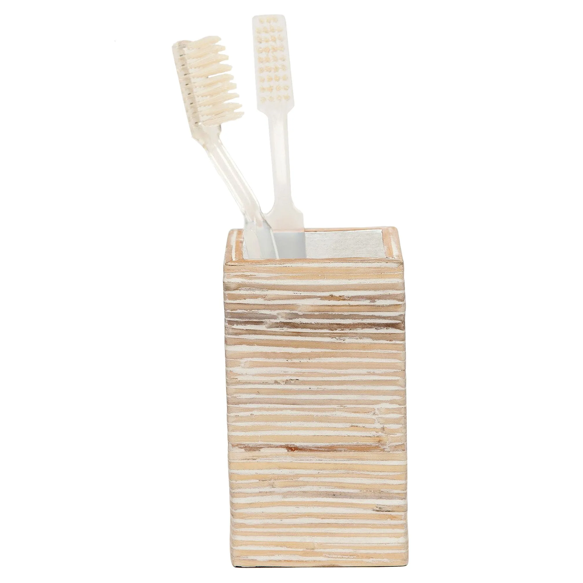Kona Brush Holder - Beige, Rattan image