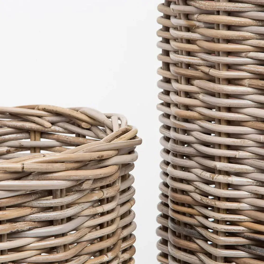 Malta Woven Umbrella Stand - Mixed Grey, Rattan