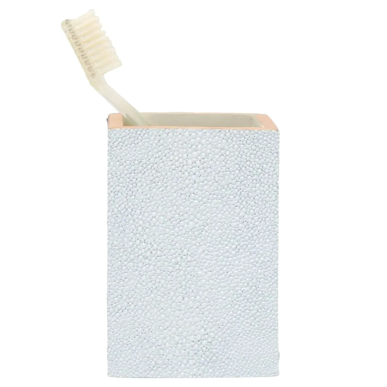 Manchester Brush Holder - Cloud Grey, Faux Shagreen image