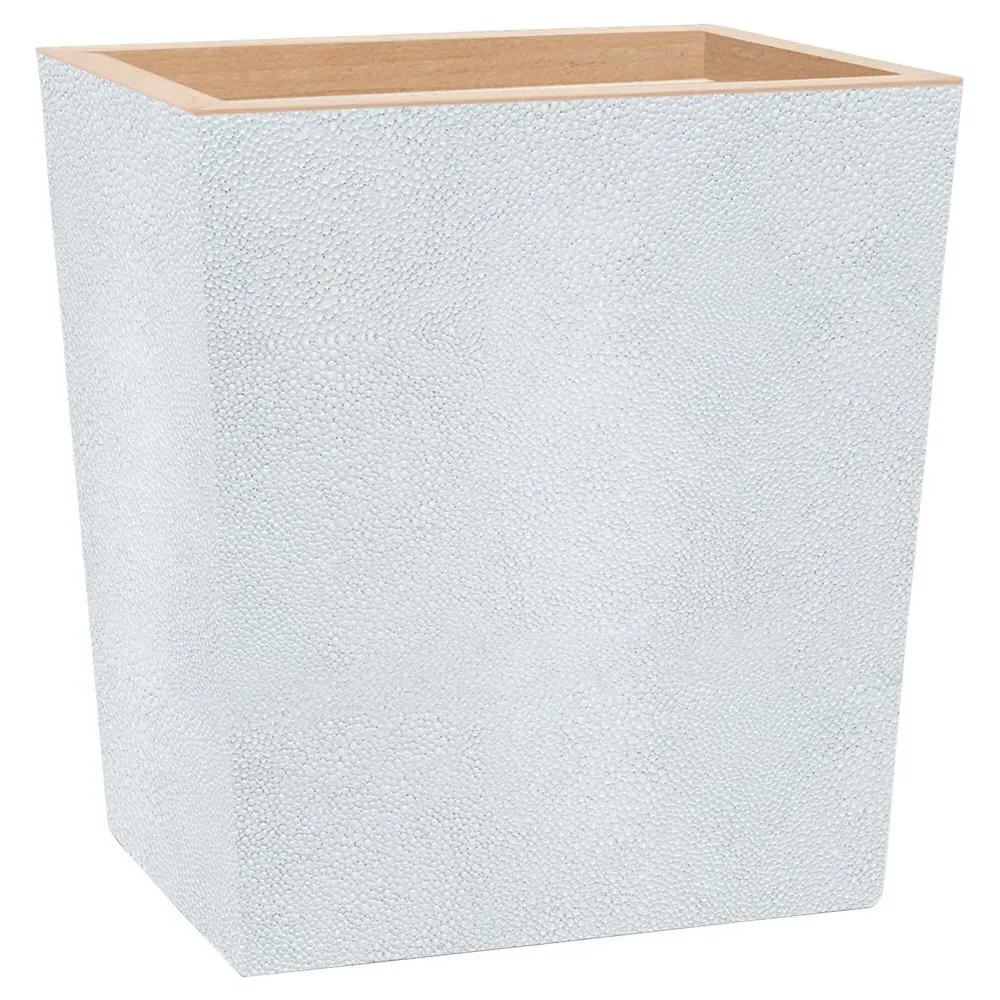 Manchester Large Waste Basket - Cloud Grey, Faux Shagreen