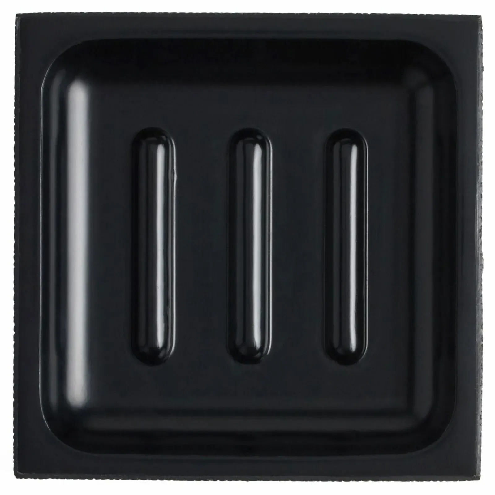 Manchester Small Soap Dish - Black, Faux Shagreen