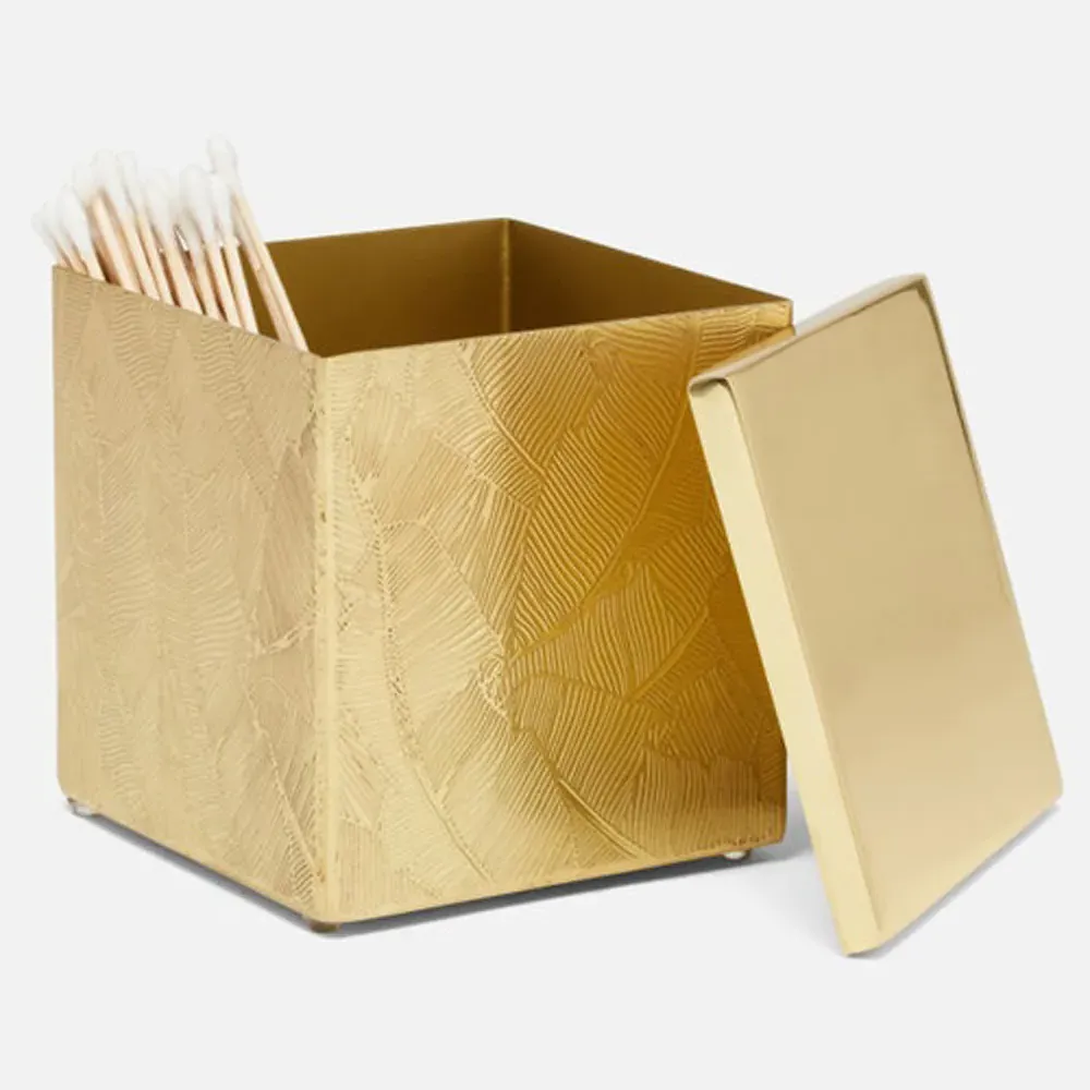 Mancora Square Canister - Gold, Brass