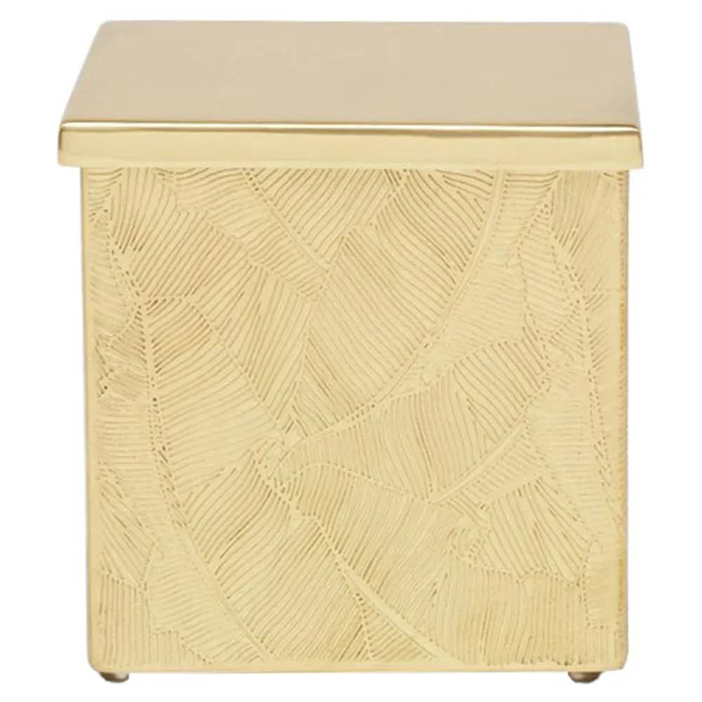 Mancora Square Canister - Gold, Brass