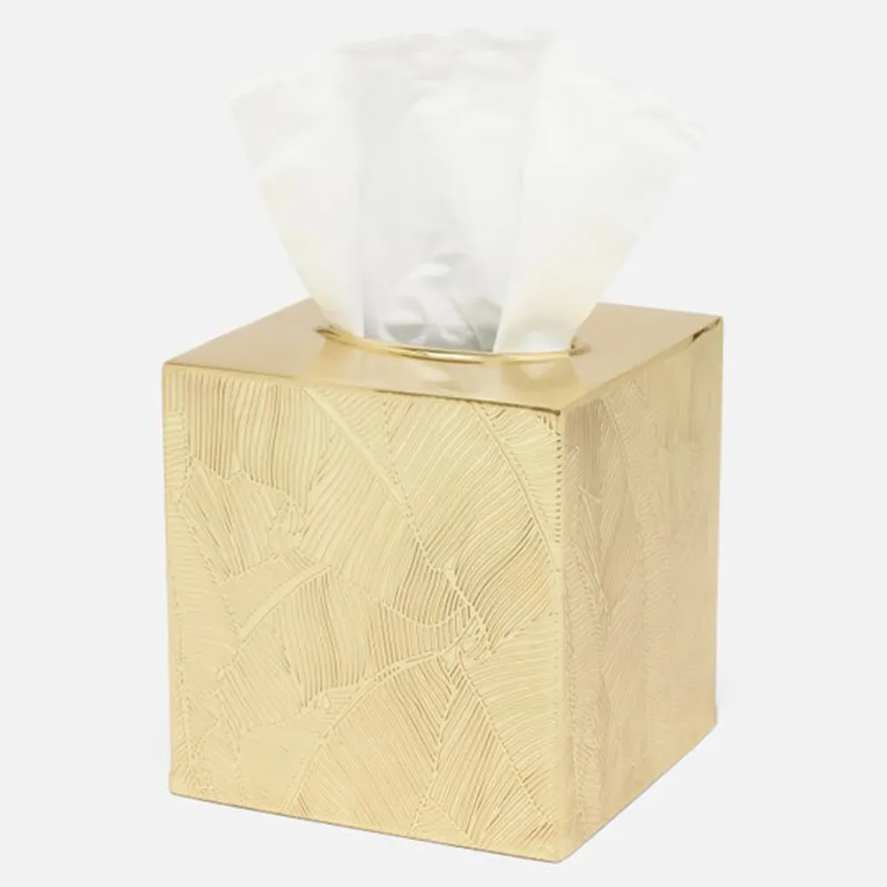 Mancora Tissue Box - Gold, Brass