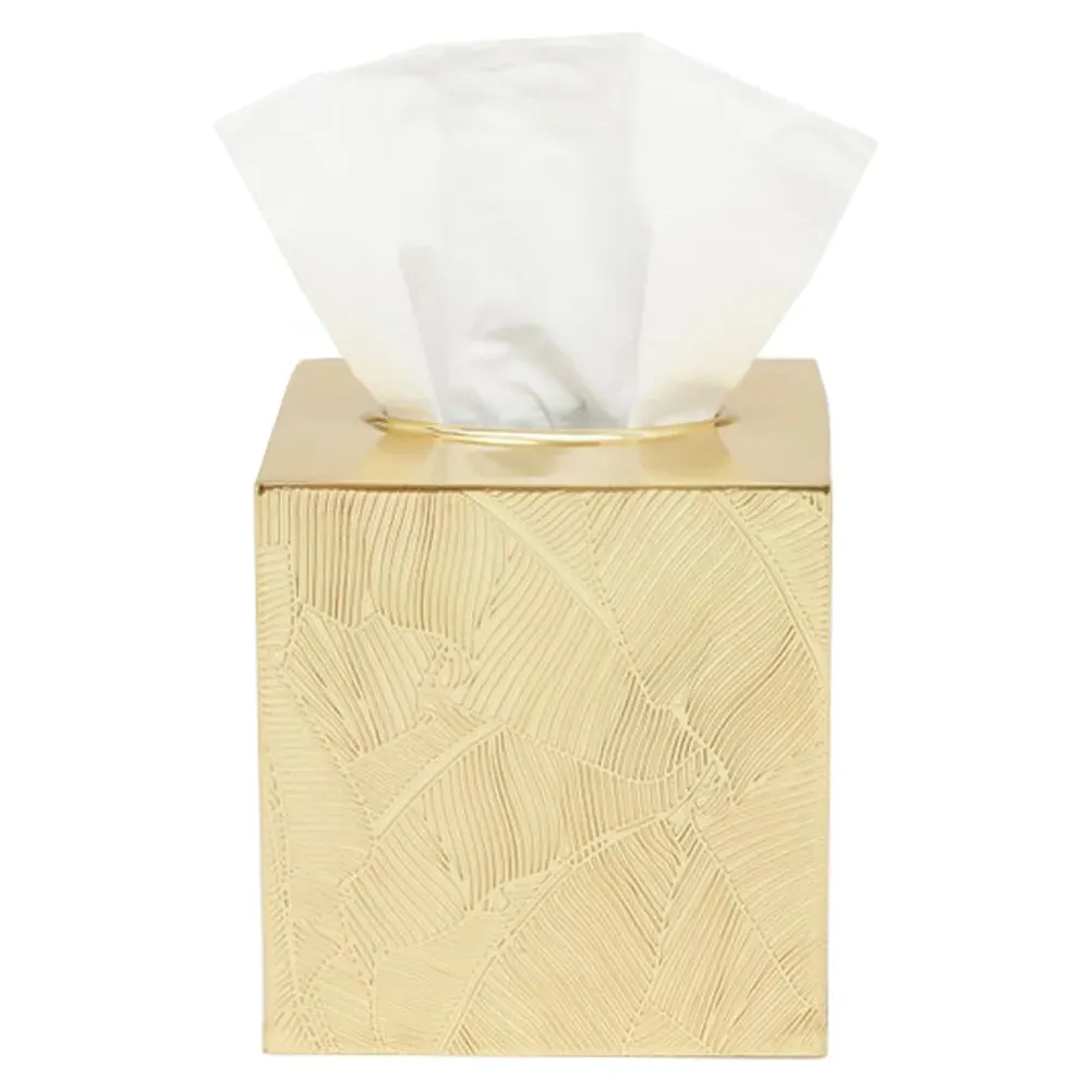 Mancora Tissue Box - Gold, Brass