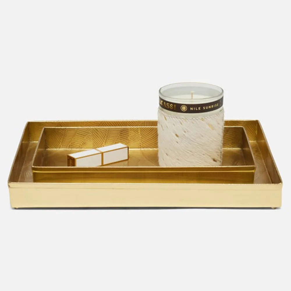 Mancora Tray Set of 2 - Gold, Brass
