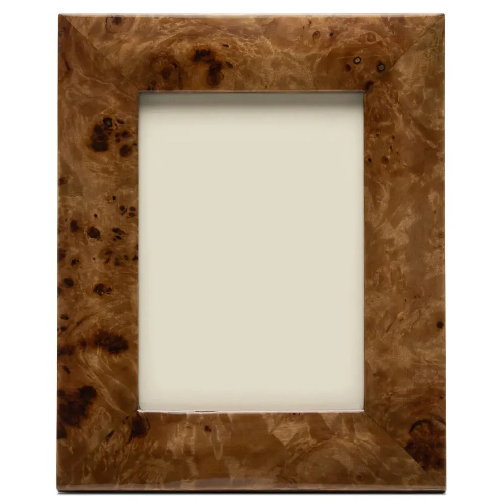 Narvik 5x7 Picture Frame - Dark Brown Burl, Maple Veneer