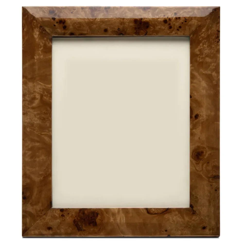 Narvik 8x10 Picture Frame - Dark Brown Burl, Maple Veneer