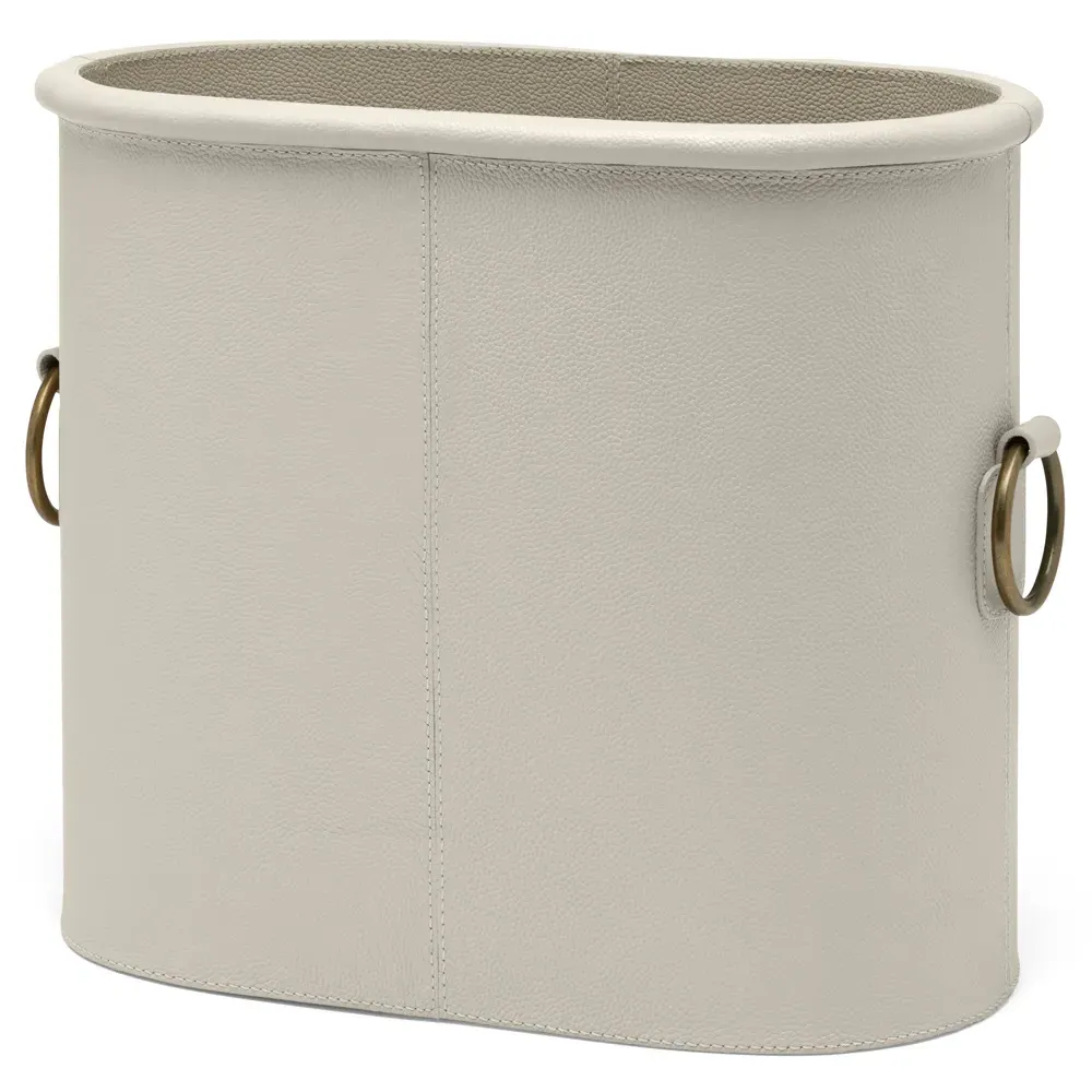 Ogden Magazine Holder - Light Grey, Leather