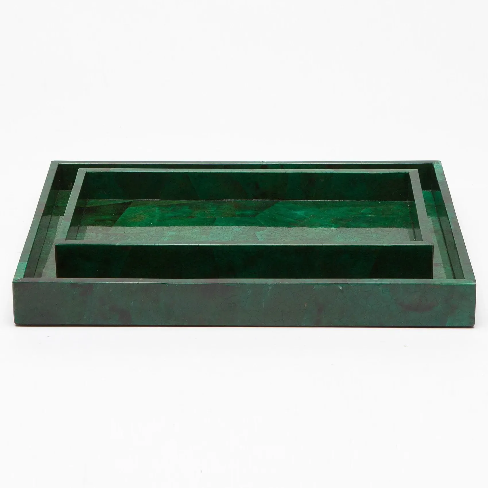 Palm Beach Large Tray - Emerald, Shell