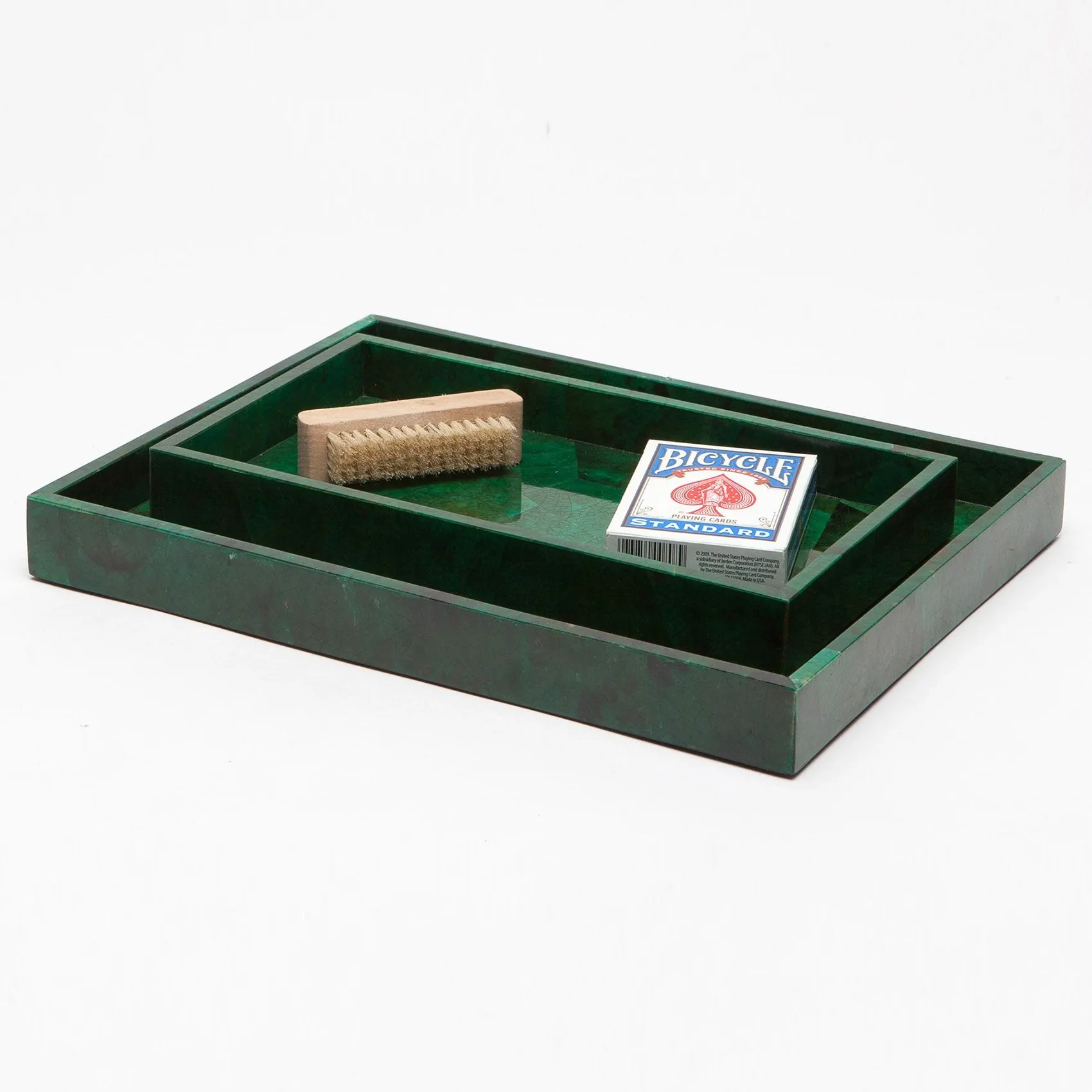 Palm Beach Small Tray - Emerald, Shell