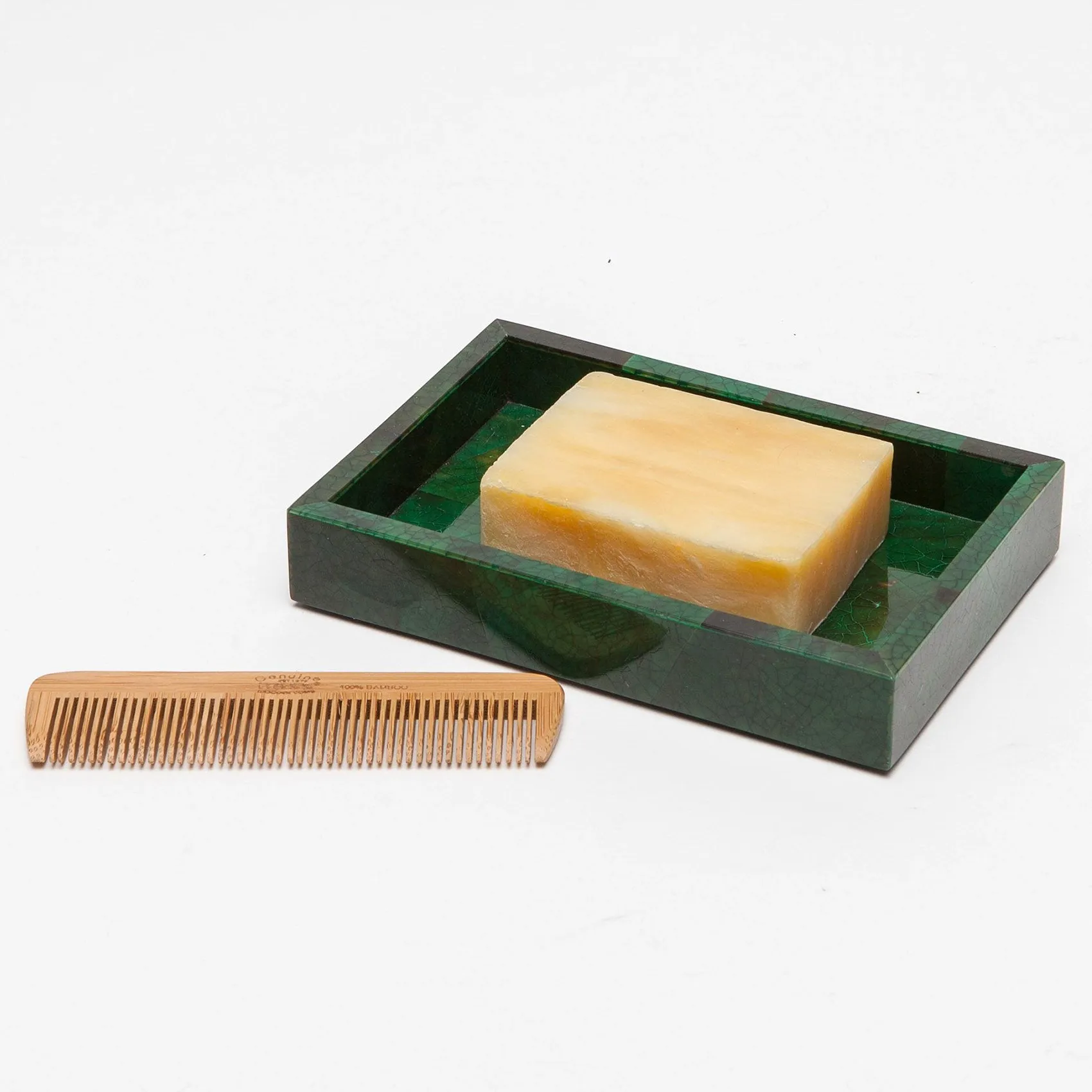 Palm Beach Soap Dish - Emerald, Shell