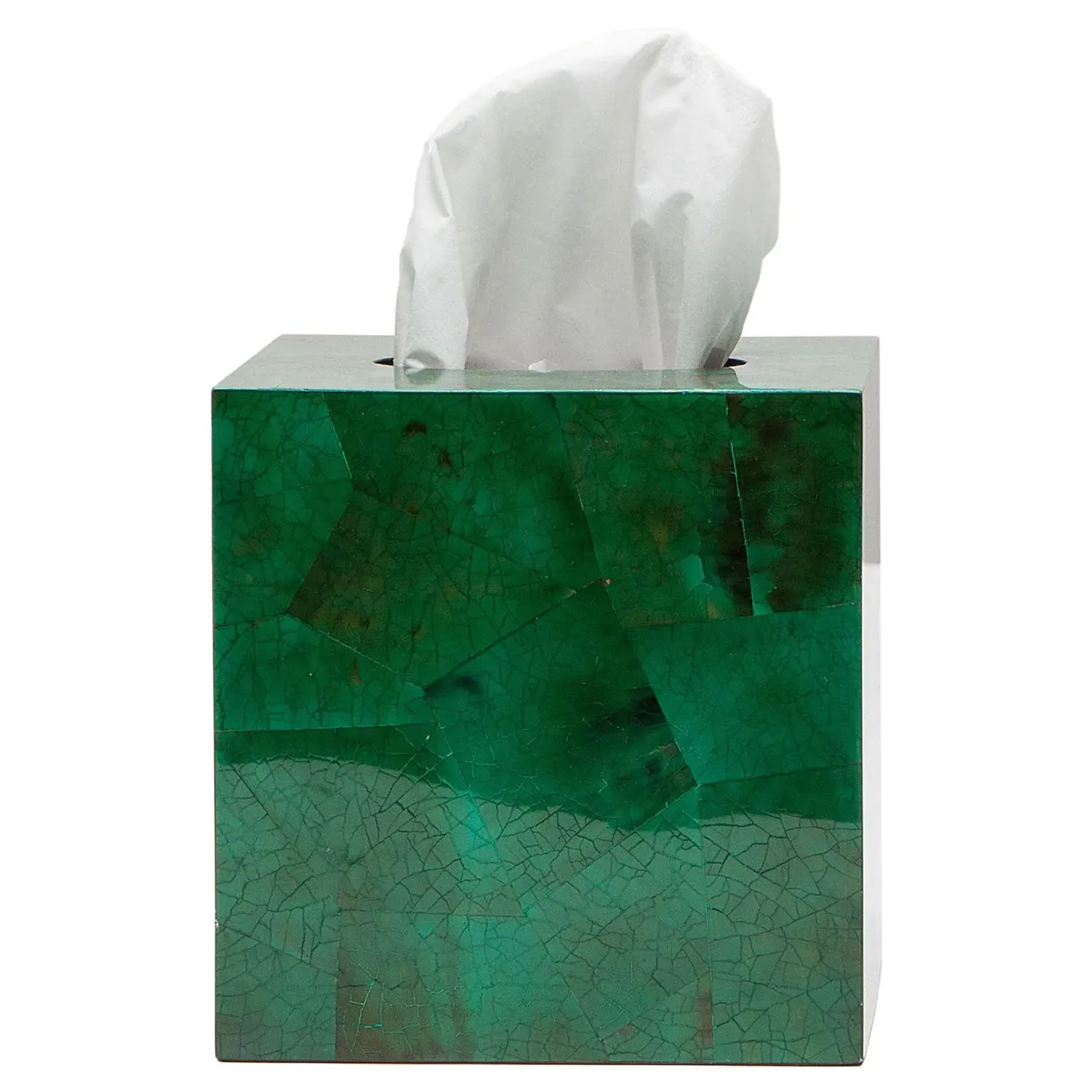 Palm Beach Tissue Box - Emerald, Shell