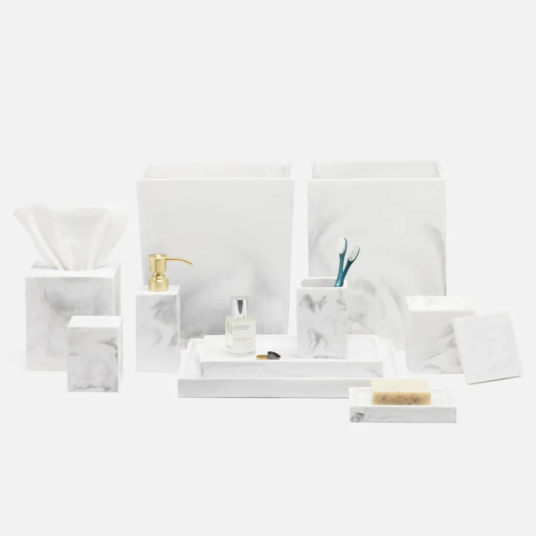 Parma Small Canister - White, Resin