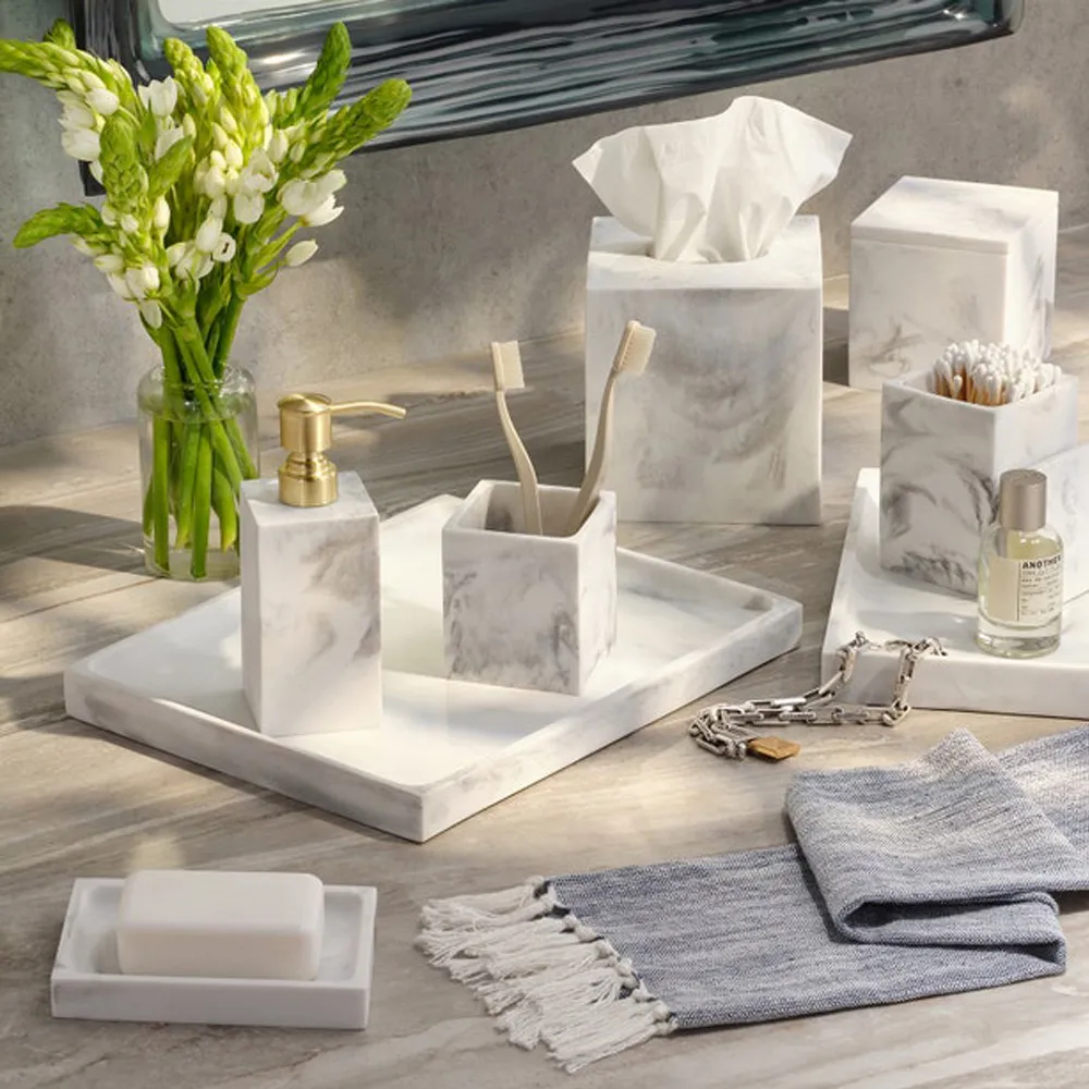 Parma Small Canister - White, Resin