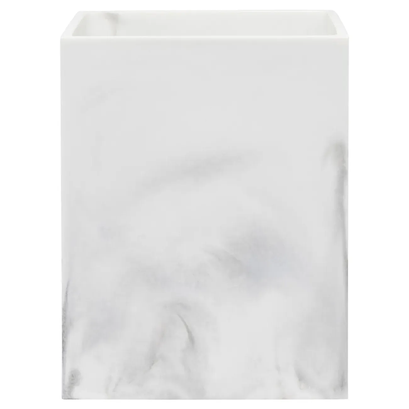Parma Square Waste Basket - White, Resin
