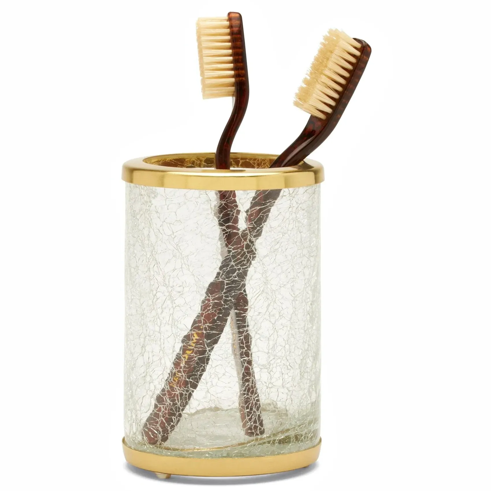 Pomaria Brush Holder - Gold, Glass