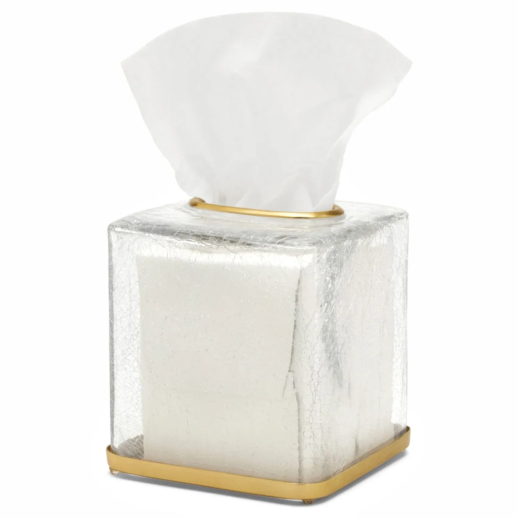 Pomaria Tissue Box - Gold, Glass