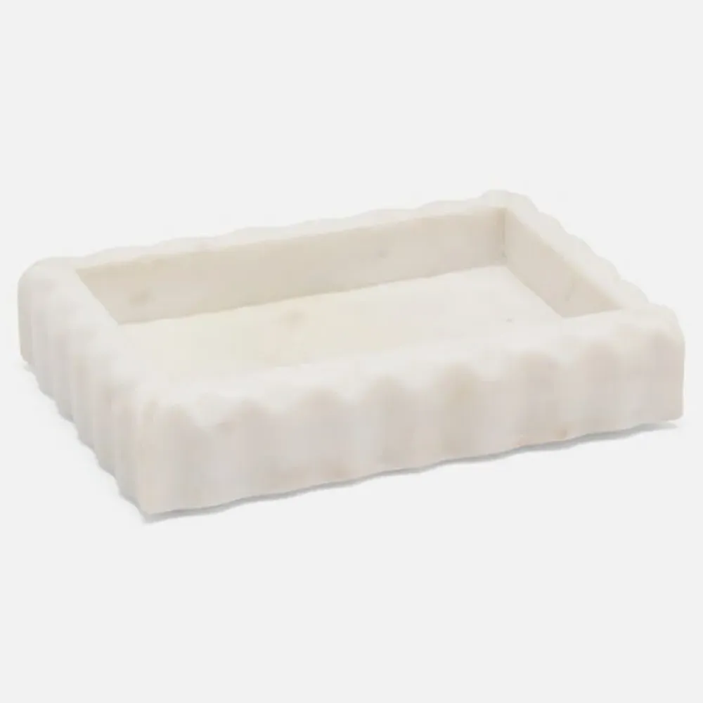Proviso Fluted Soap Dish - White, Marble