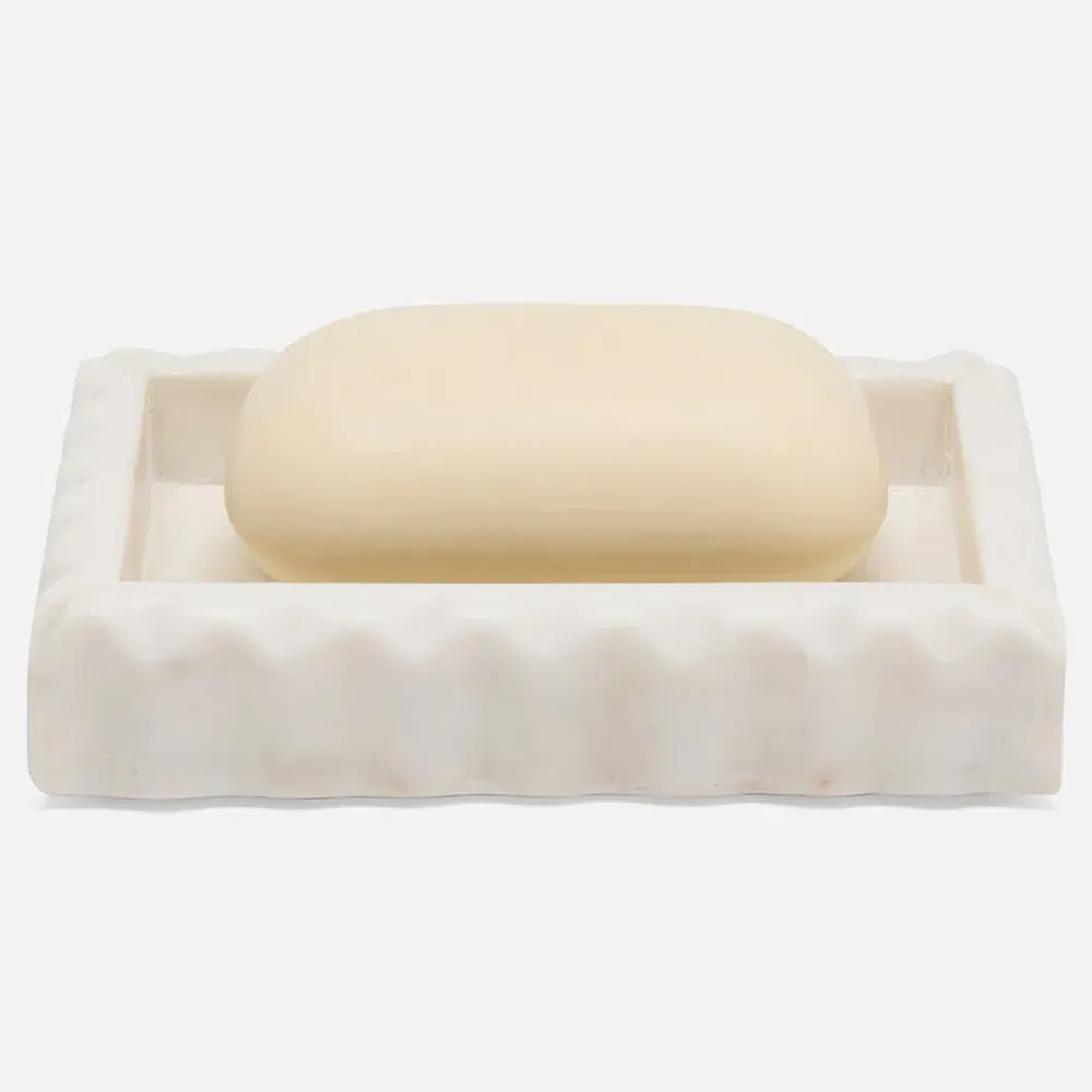 Proviso Fluted Soap Dish - White, Marble