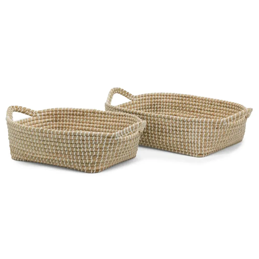 Roslyn Basket Set of 2 - Natural, Seagrass