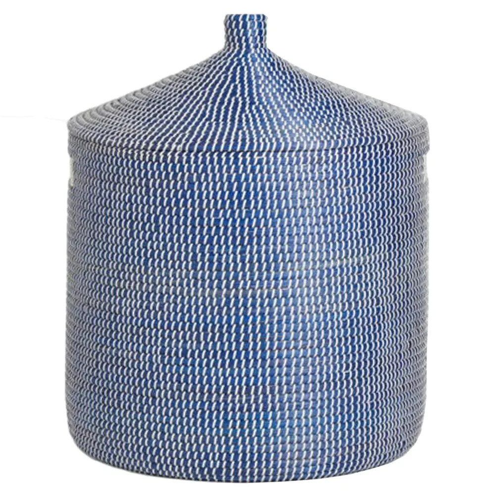 Roslyn Large Hamper - Navy, Seagrass