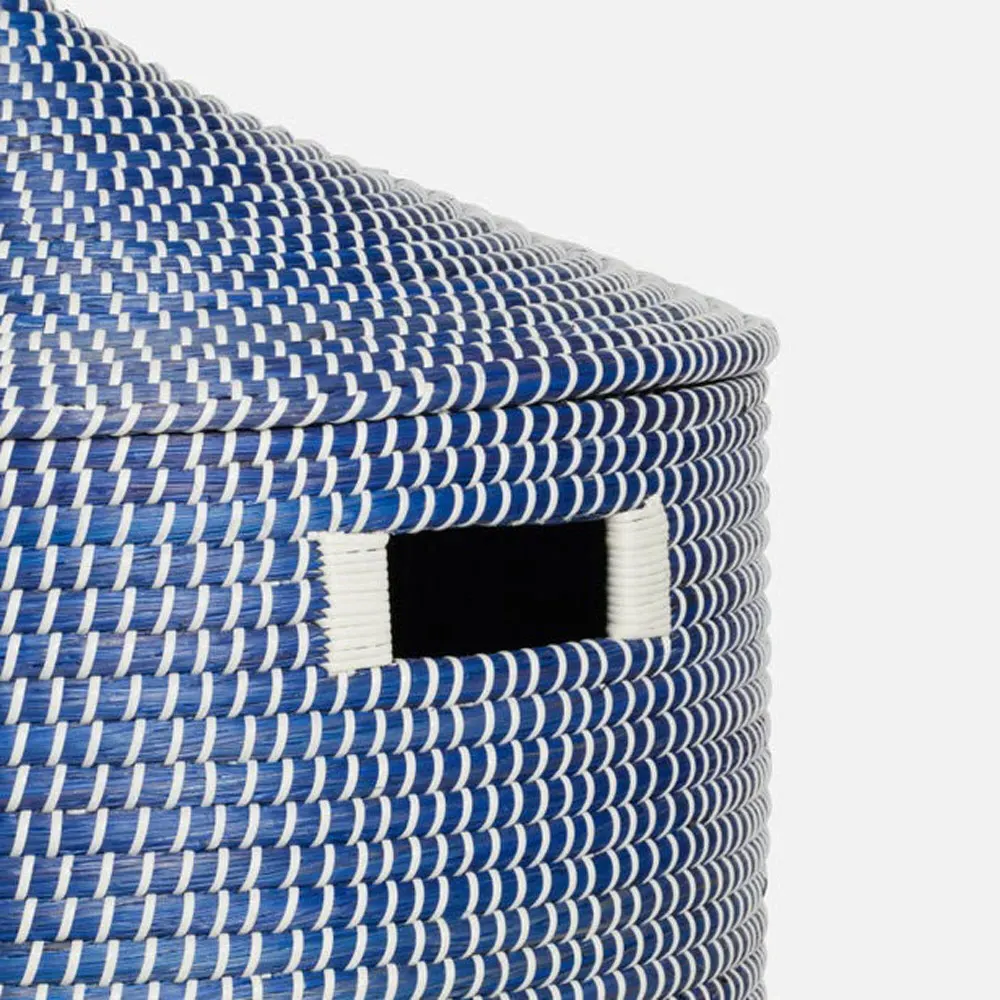 Roslyn Large Hamper - Navy, Seagrass