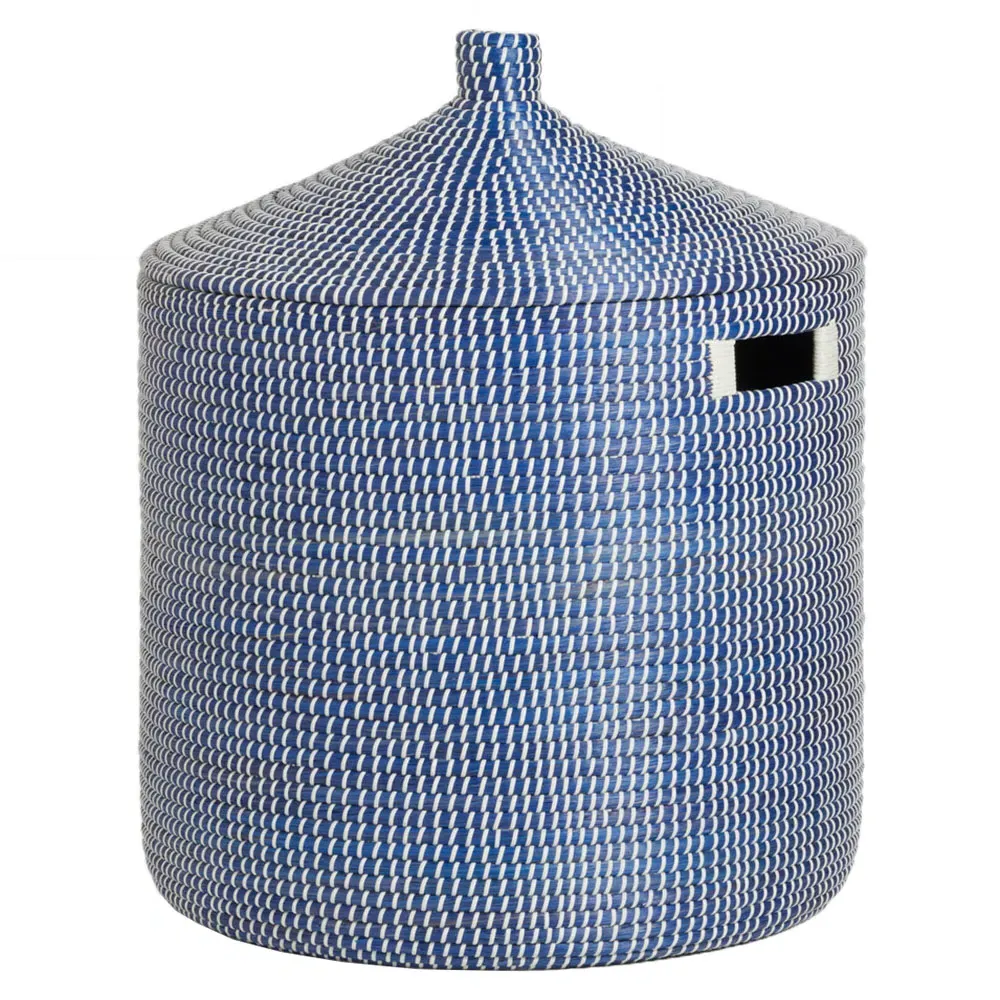 Roslyn Large Hamper - Navy, Seagrass