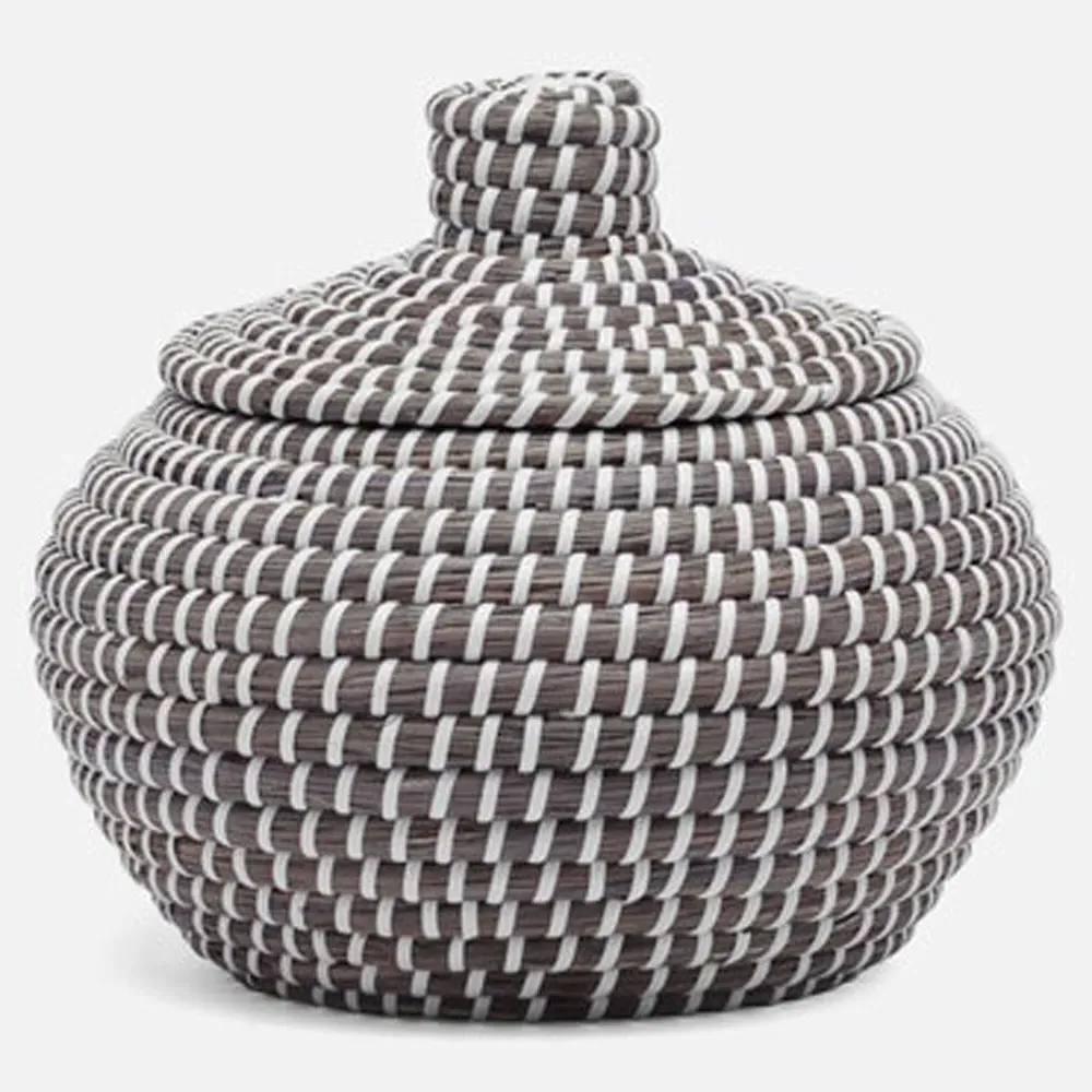 Roslyn Round Basket Set of 2 - Grey, Seagrass