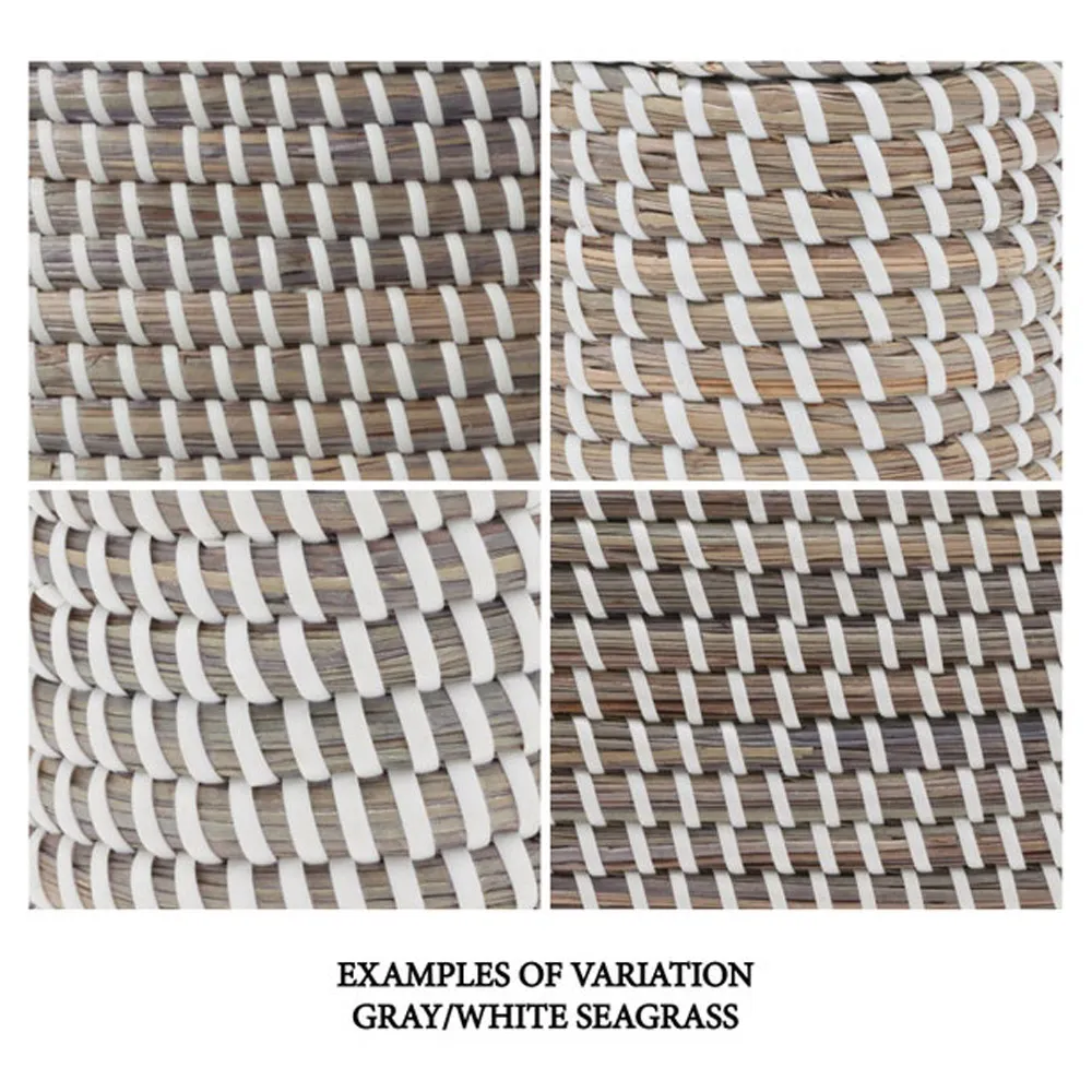 Roslyn Round Basket Set of 2 - Grey, Seagrass