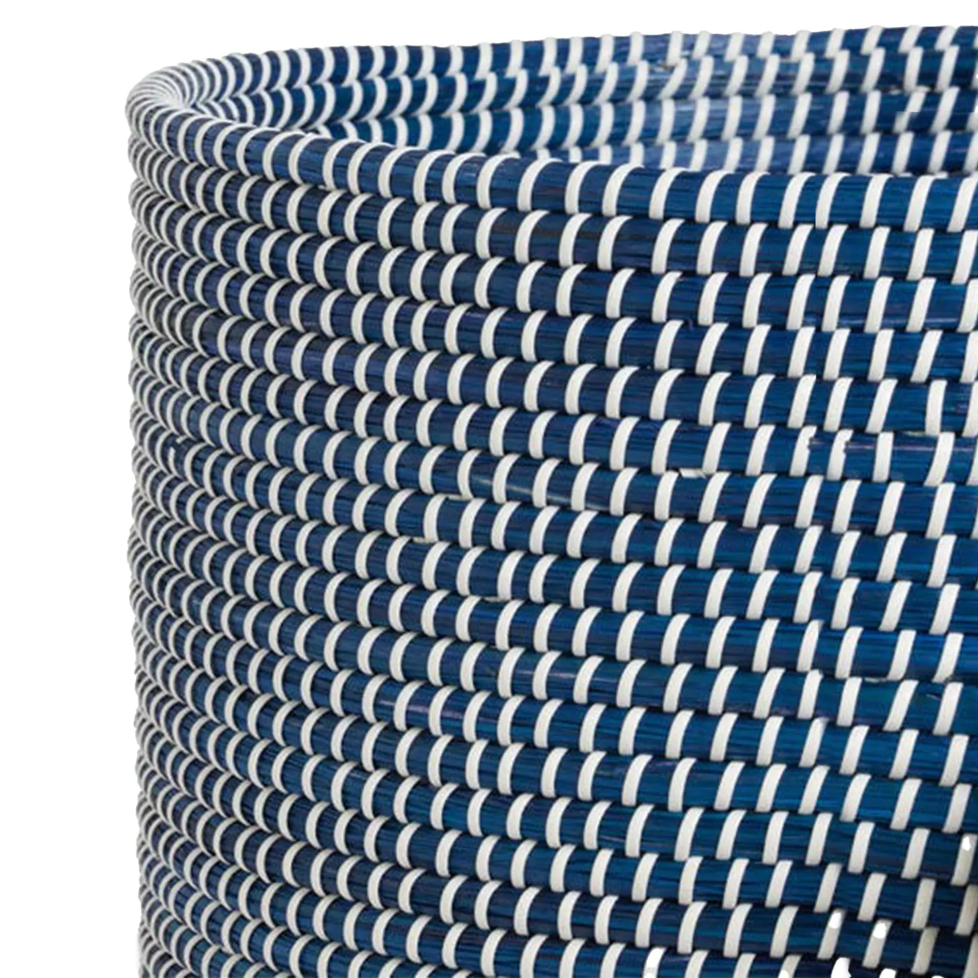 Roslyn Tall Floor Basket - Navy, Seagrass