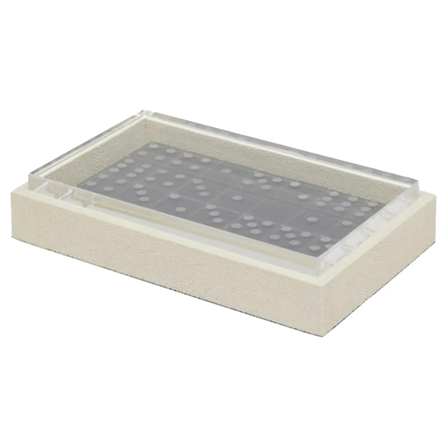 Treviso Domino Box Set - Blanc, Faux Shagreen