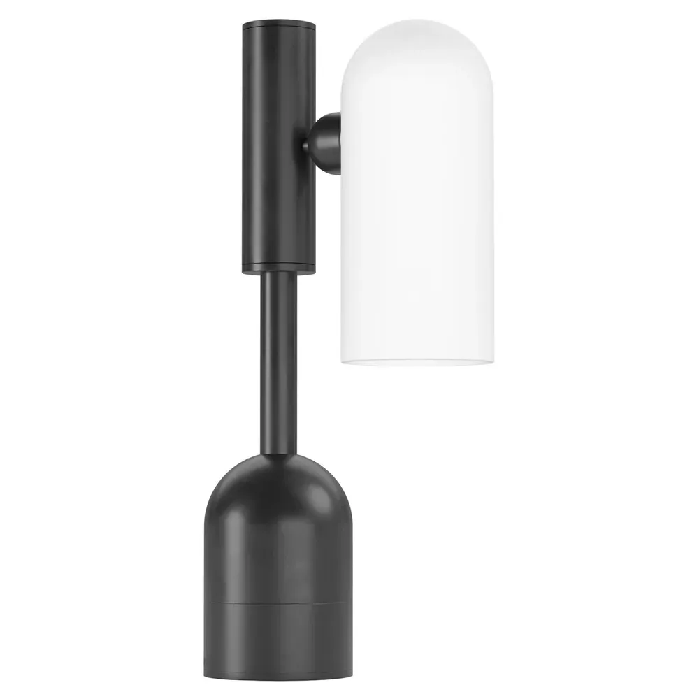 Odyssey Cylinder Table Lamp - Black Gunmetal, Glass