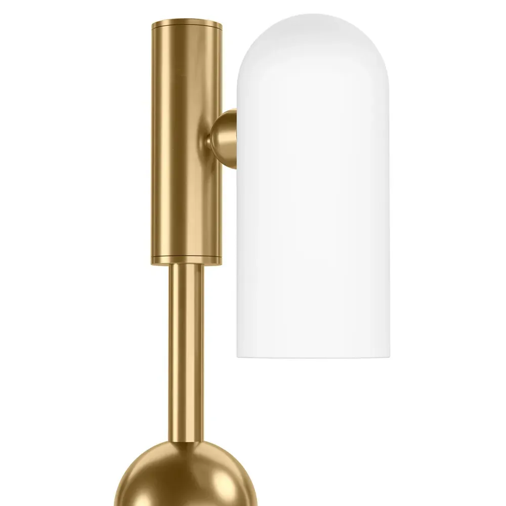 Odyssey Cylinder Table Lamp - Burnished Brass, Glass
