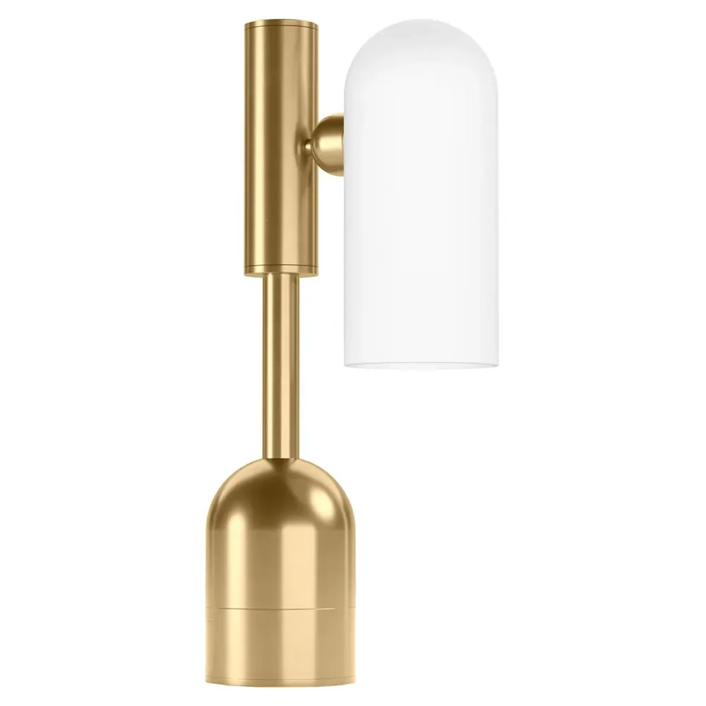 Odyssey Cylinder Table Lamp - Burnished Brass, Glass