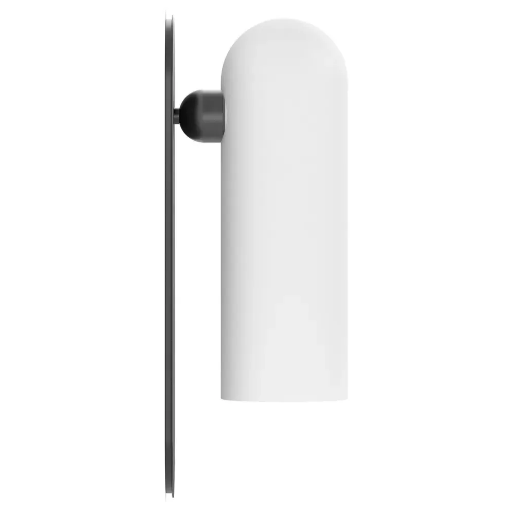 Odyssey Large Cylinder Sconce - Black Gunmetal, Glass