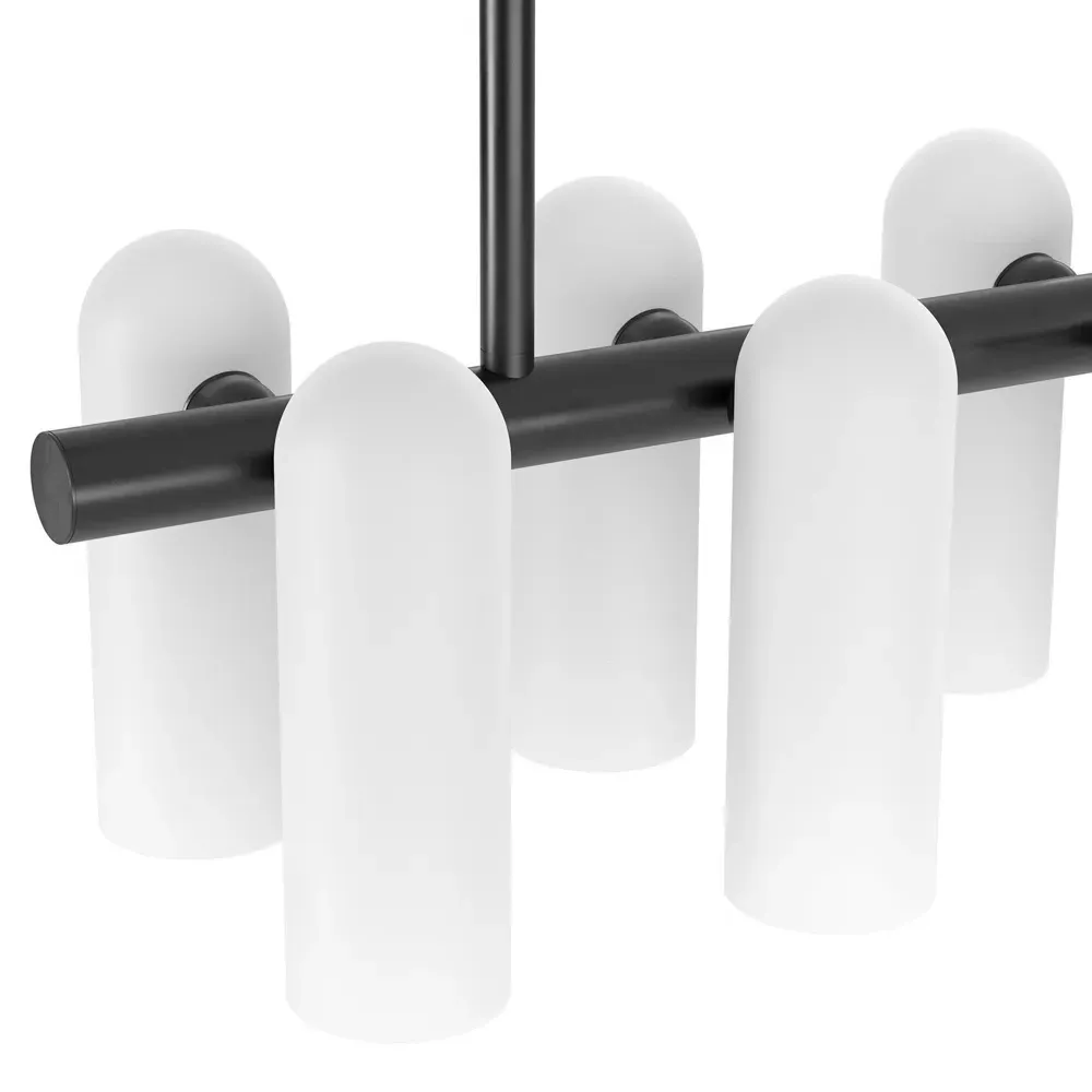 Odyssey Linear Chandelier - Black Gunmetal, Glass