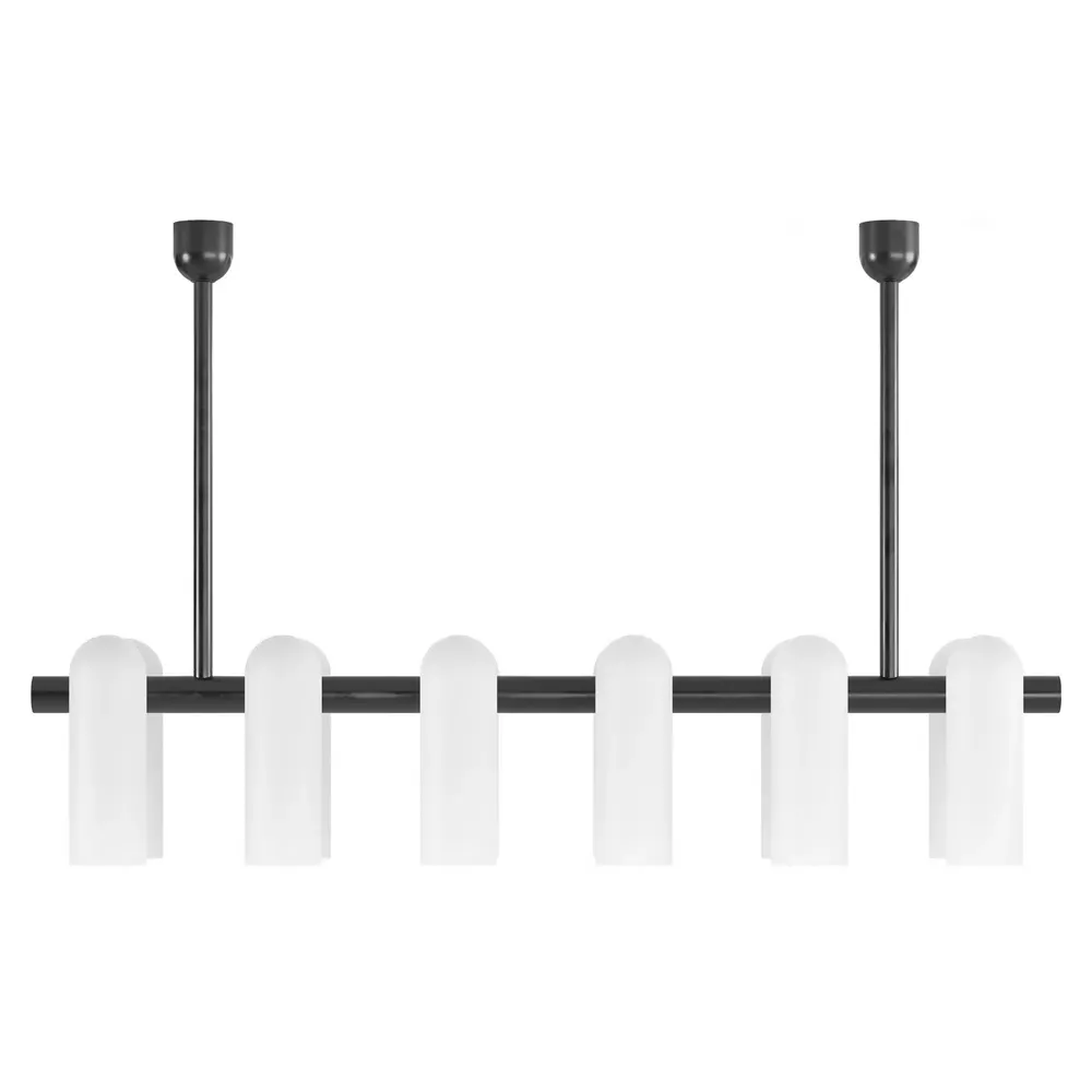 Odyssey Linear Chandelier - Black Gunmetal, Glass