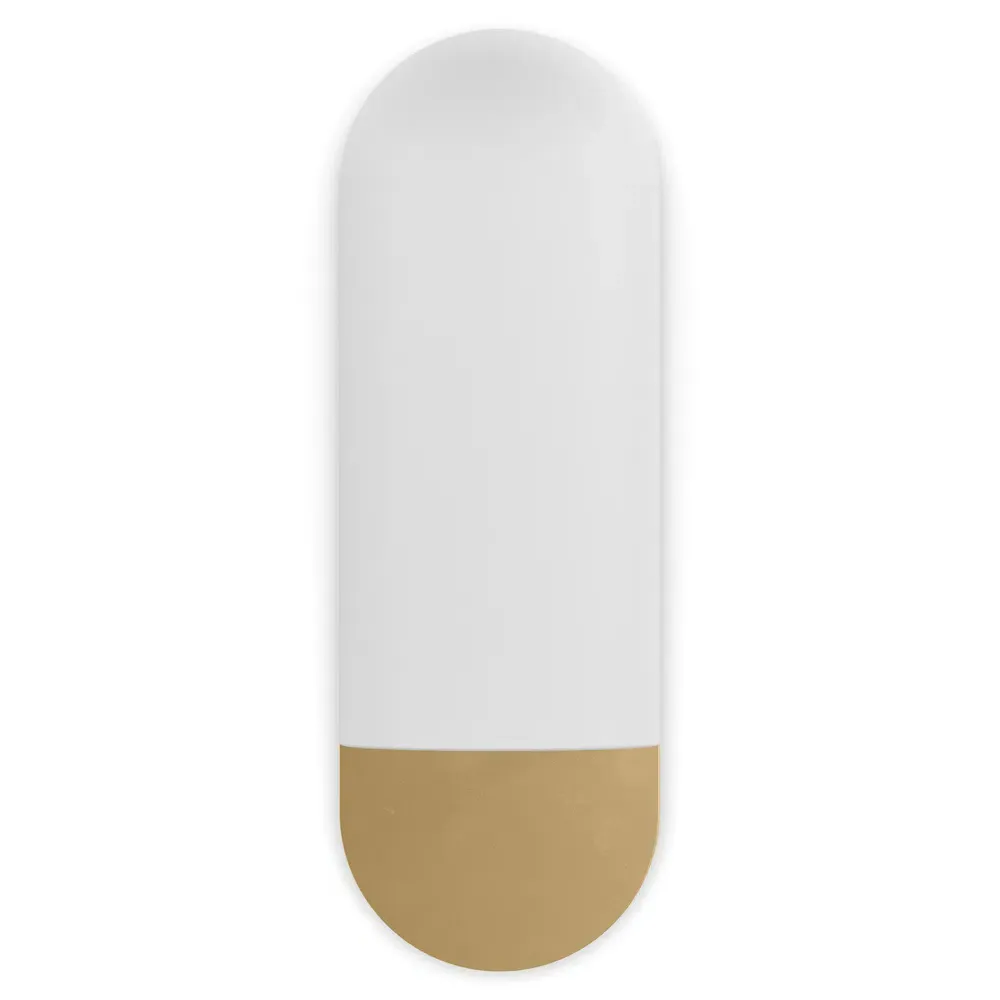 Odyssey Medium Sconce - Burnished Brass, Glass