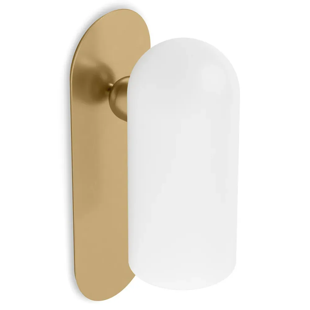 Odyssey Medium Sconce - Burnished Brass, Glass