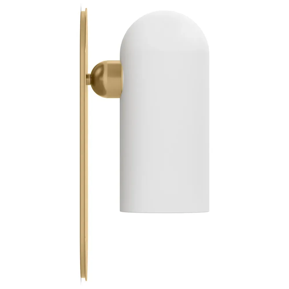 Odyssey Medium Sconce - Burnished Brass, Glass