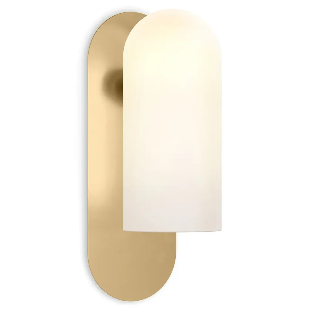 Odyssey Medium Sconce - Burnished Brass, Glass