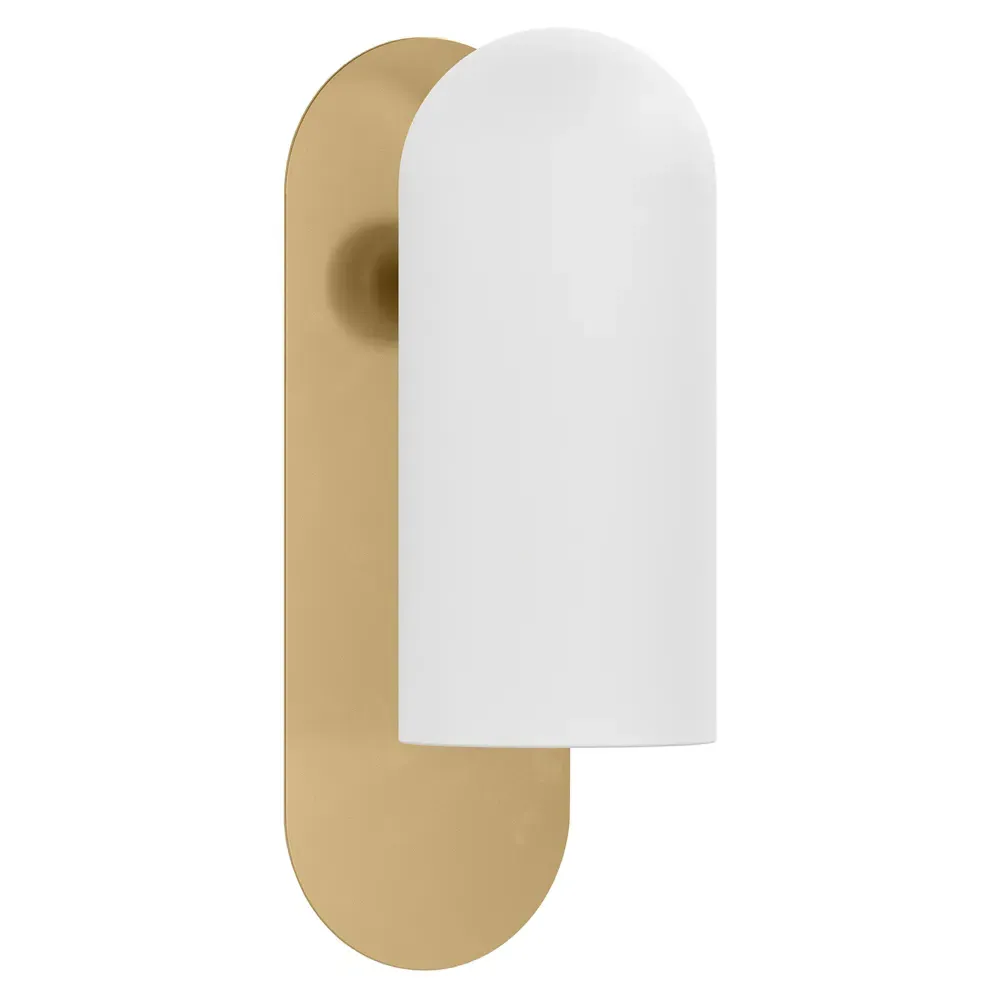 Odyssey Medium Sconce - Burnished Brass, Glass