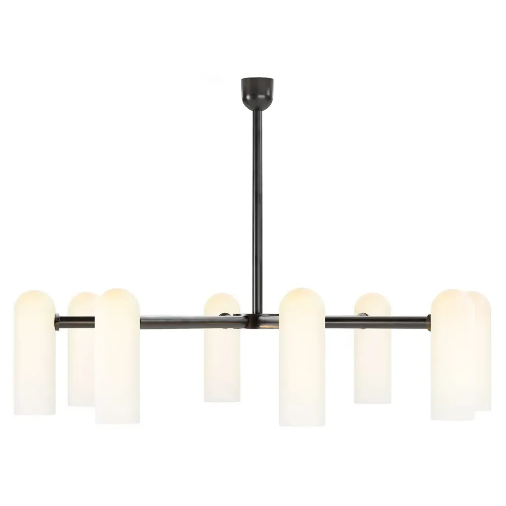 Odyssey Round Chandelier - Black Gunmetal, Glass