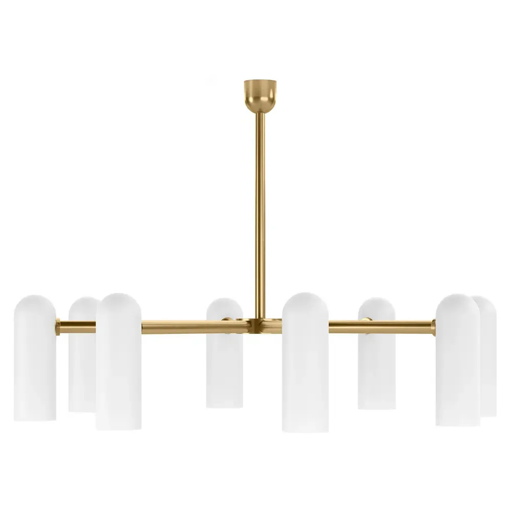 Odyssey Round Chandelier - Burnished Brass, Glass