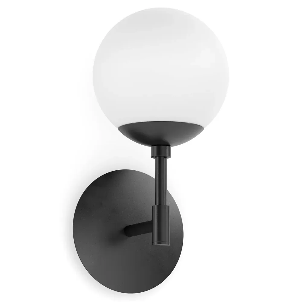 Sunset Globe Wall Sconce - Black Gunmetal, Glass
