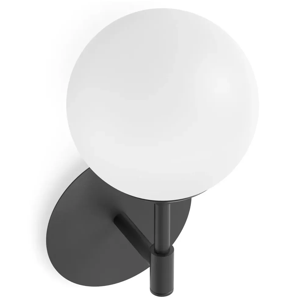 Sunset Globe Wall Sconce - Black Gunmetal, Glass